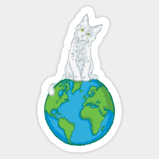 Cats on the World Sticker